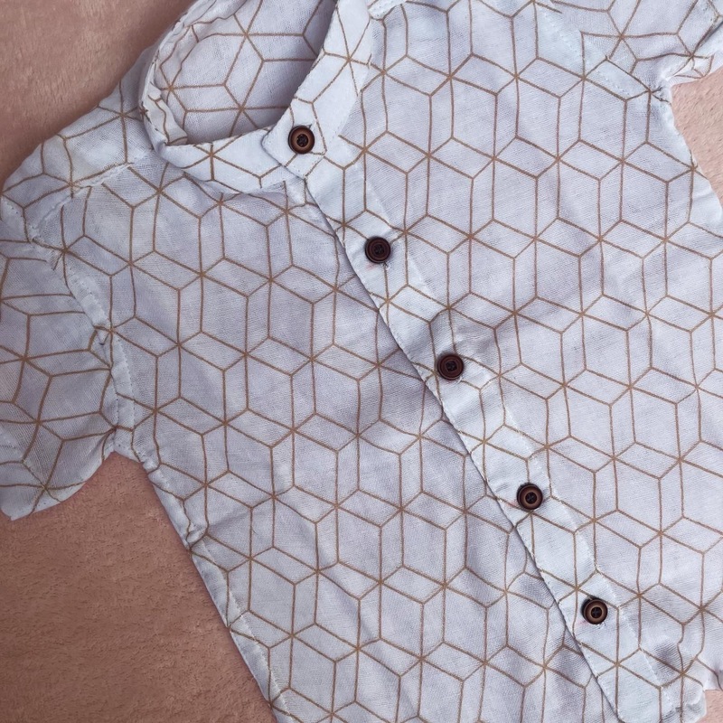 White Diamond Print Shirt